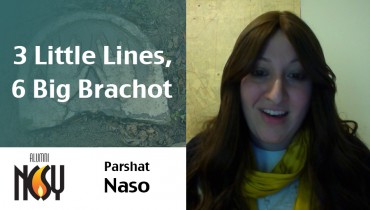 Parshat Naso – 3 Little Lines, 6 Big Brachot – Erin Stiebel, NCSY GIVE